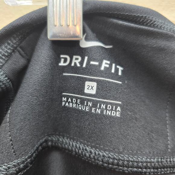 Nike Dri-Fit Power Racer Pull on Cropped Leggings Athletic Yoga Running Black 2X - Picture 3 of 4